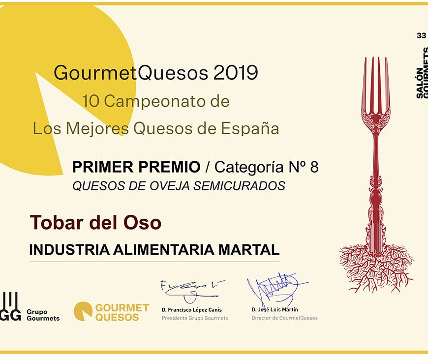 Tobar del Oso semicurado, mejor queso de oveja semicurado de GourmetQuesos 2019